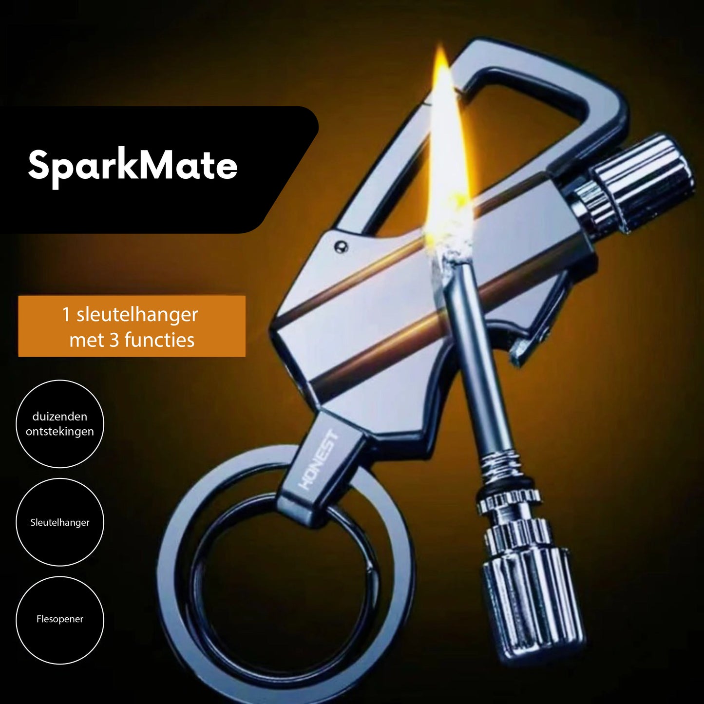 SparkMate | Brelok 3 w 1 z trwałym dopasowaniem